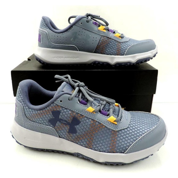 Women's under Armour Toccao Running Shoes Sneakers Grey / Orange Peel Size 6.5 - Picture 6 of 9